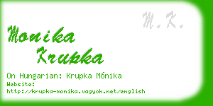 monika krupka business card